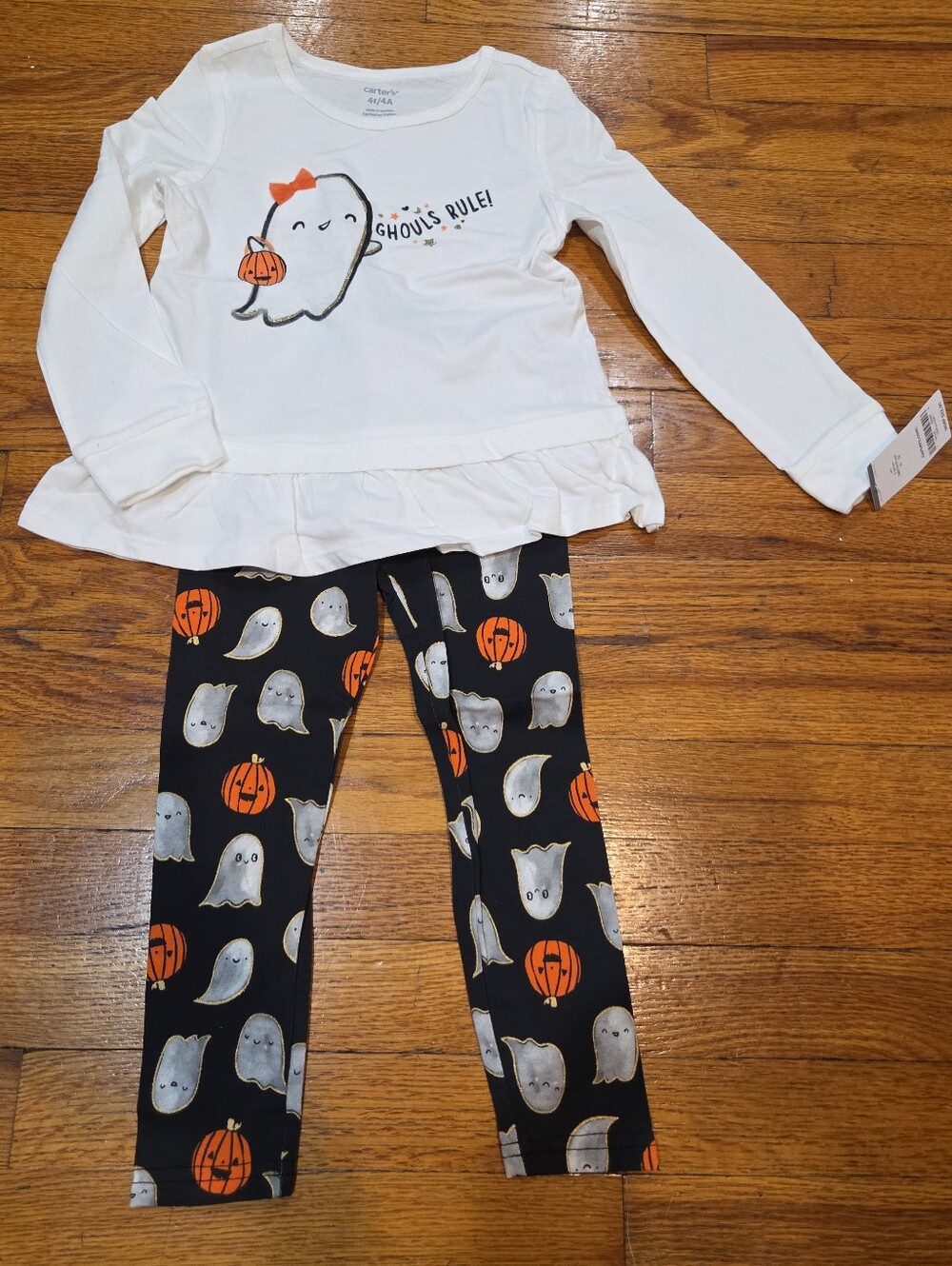NWT Carter's Toddler Girl 2-Piece "Ghouls Rule" Halloween Set